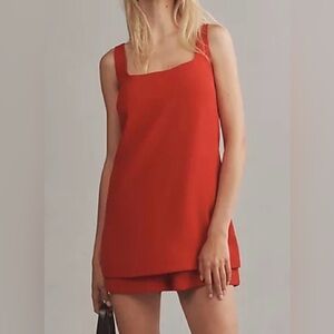 Maeve by Anthropologie Red Romper